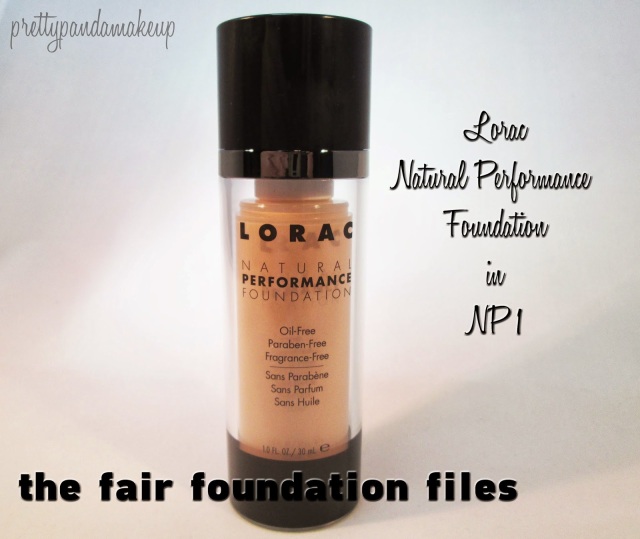 Lorac natural performance foundation