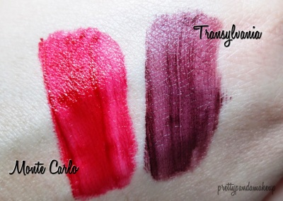 NYX soft matte lip cream in Transylvania and Monte Carlo swatches and review