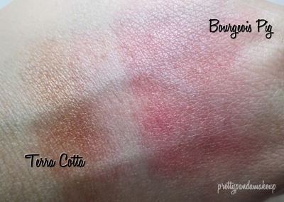 NYX Powder Blushes in Bourgeois Pig and Terra Cotta Swatches and Review